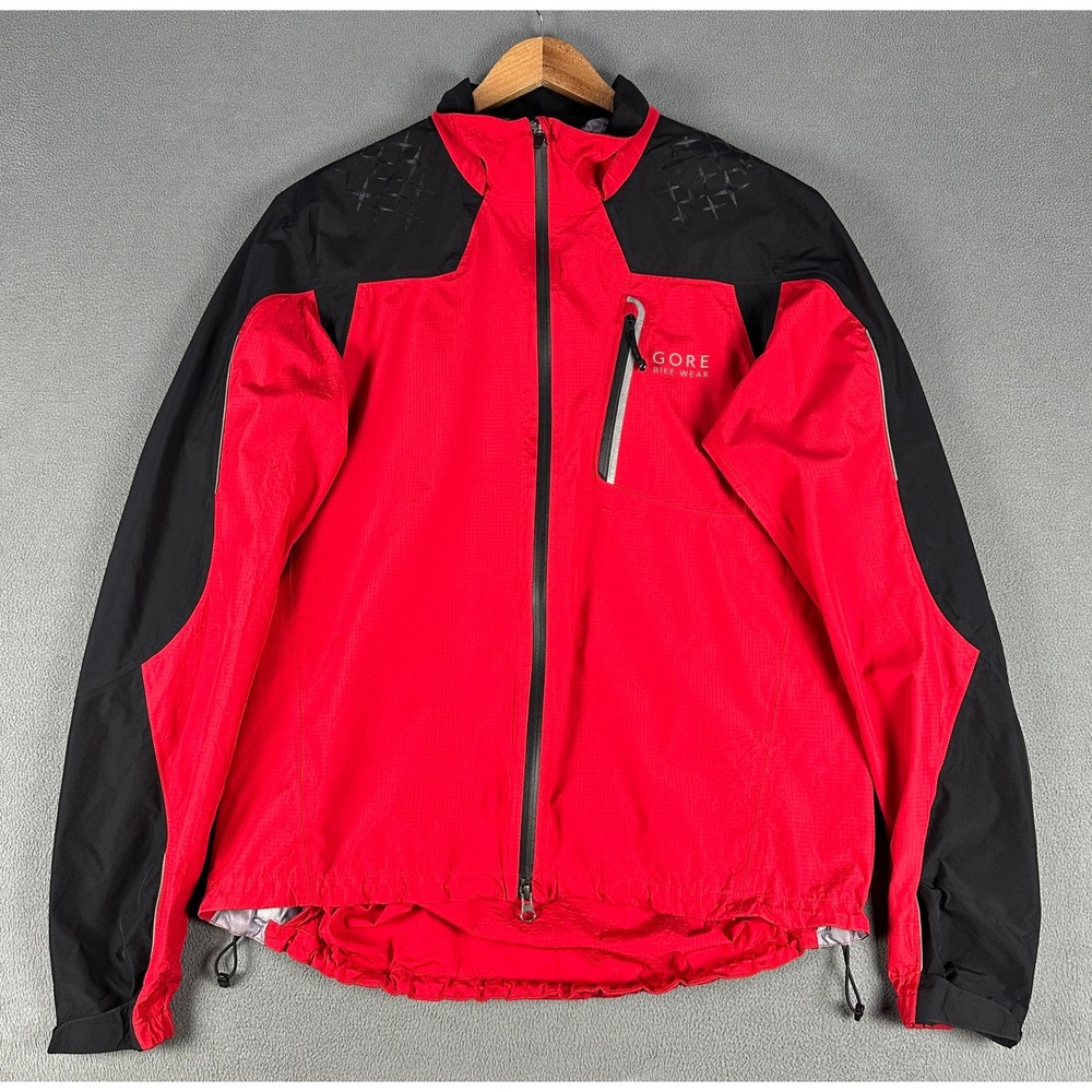 Gore Bike Wear Cycling Jacket Large Red GoreTex Active Waterproof Windstopper